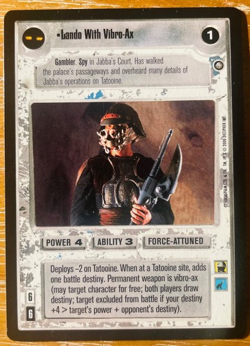 Star wars ccg lando with - star,