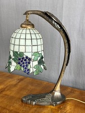 GRANDE LUSTRE LAMPADA STILE LIBERTY TIFFANY IN BRONZO FRANCIA ANNI 70/80 H.50