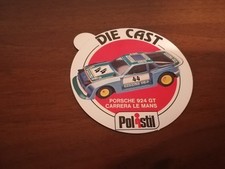 Vecchio Sticker Adesivo anni '70/80 - POLISTIL DIECAST PORSCHE 924 GT LE MANS