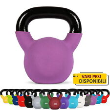 KETTLEBELL IN GHISA PESI CON MANIGLIA MANUBRI ALLENAMENTO FITNESS PALESTRA SQUAT