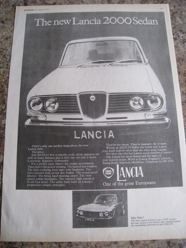 Lancia 2000 sedan - sedan, and