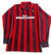 Maglia Milan lanetta Mediolanum Shirt vintage Maillot anni '80 Trikot size M