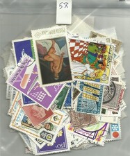 °LOTTO 57 di 200 FRANCOBOLLI diversi MONDIALI (da collezione del nonno) - usati°