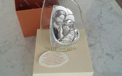 Icona sacra famiglia argento - famiglia,