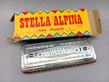 ARMONICA A BOCCA " STELLA ALPINA " TIPO DOPPIO - USATA VINTAGE -