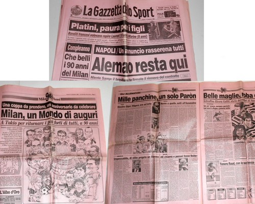 Milan anni 1989 gazzetta - anni,