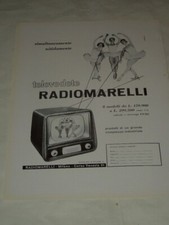 RADIOMARELLI-TELEVISORE- VECCHIA PUBBLICITA' CARTACEA DEGLI ANNI '50-IMPERD. (3)