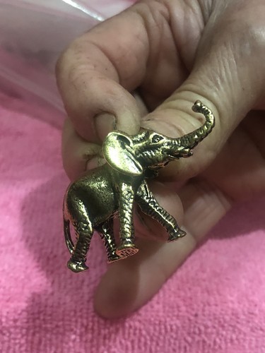 Elefante miniatura ottone - in,