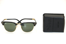 Rayban Clubmaster Folding RB 2176 901 51/21 145 - Black/Gold