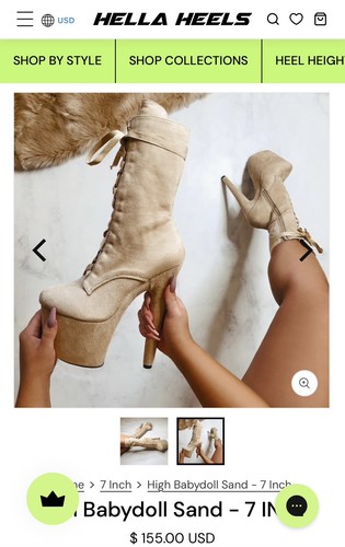 Tacchi pole dance crema - da,