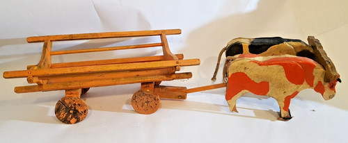 Jouet ancien 1940 attelage - 1940,