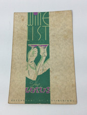 Vintage The Lotus Wine List