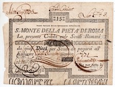 15 SCUDI - SACRO MONTE della PIETA' di ROMA - Quindici Scudi Romani -  Anno 1795