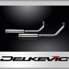 KAWASAKI VN900 06-16 IMPIANTO DI SCARICO COMPLETO 2-2 410mm SILENZIATORE PERSONALIZZATO BULL NOSE