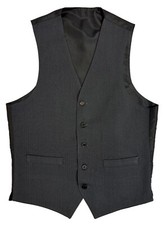 Gilet Grigio In Panno A Righe