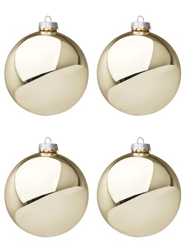 Palle natale vetro oro - di, in