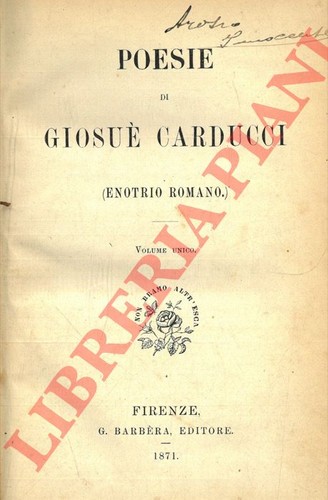 Carducci giosuè poesie di - giosuè,