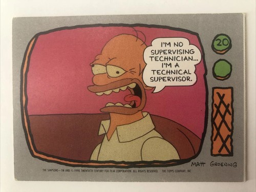 The simpsons topps 1990 - the,