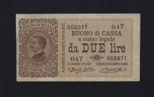 ITALIA 2 LIRE lire 1914 - 22