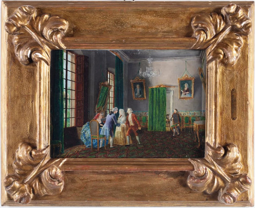 Dipinto interno con figure - con,