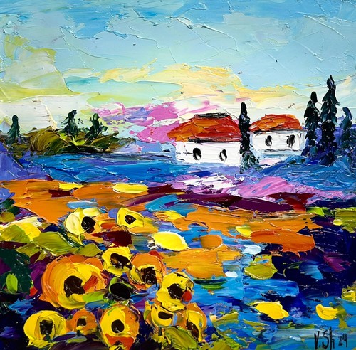 Dipinto olio originale - , toscana