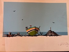 Enotrio. Barche. Litografia numerata anni 80