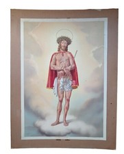 *HH* Quadro Dipinto Fausto Conti Religioso Ecce Homo Calvaruso Messina Sicilia