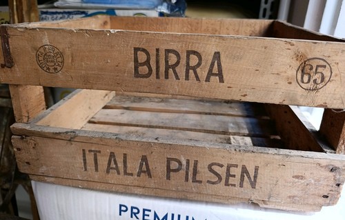 Rara cassa legno epoca - rara, birra
