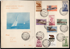1960 Folder Ass. Velica Alto Verbano con la serie cpl Olimpiadi.