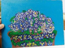 Dipinto  Su Legno  Viole Del