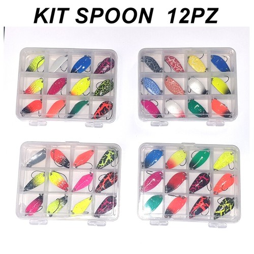 Kit 12pz ondulanti spoon trout - kit,