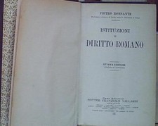 Bonfante ISTITUZIONI DI DIRITTO ROMANO OTTAVA EDIZIONE vallardi