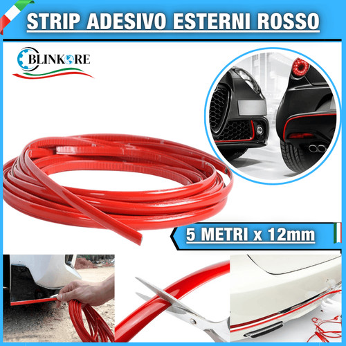 Profilo adesivo rosso paraurti - profilo,