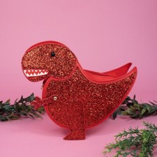 Borsa mano dino red glitter - borsa,