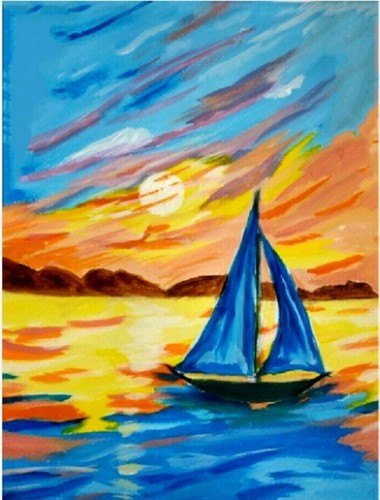 Barca vela sul mare - barca, al