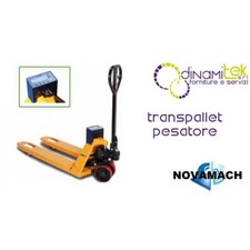 N2-PE TRANSPALLET MANUALE PESATORE PORTATA 2000 KG ERRORE 0,1% NOVAMACH FORCHE 5