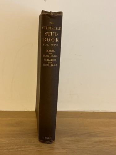 Clydesdale stud book vol - stud, 26