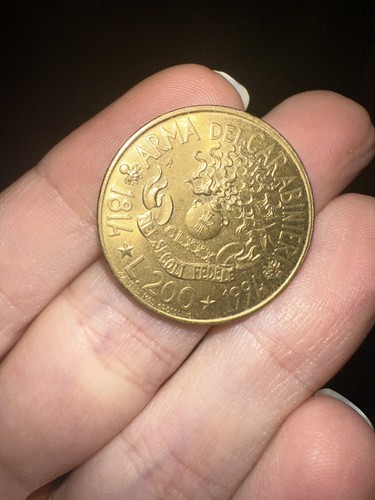 Moneta 200 lire arma dei - moneta,