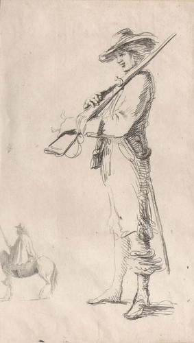 Soldato archibugio disegno - soldato,