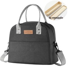 Borsa Porta Pranzo Con Tracolla  Borsa Termica Portatile Per Ufficio Picnic