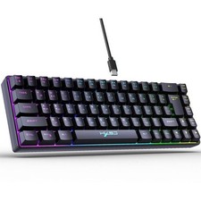 Tastiera meccanica HXSJ V200 RGB cablata 68 tasti 1,7 m nera versione russa