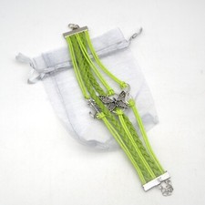 Bracciale Donna Ancora Farfalla Infinito braccialetto VERDE ragazza intrecciato 