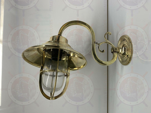 Pair brass bulkhead wall - bulkhead, lamps