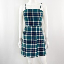 Mini abito smanicato verde a