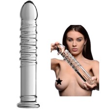 Grosso Dildo in vetro 26x6 cm pene vaginale anale Sex Toy plug glass bondage 251