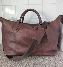 Borsa Barbour in pelle Explorer grande tenuta tutta marrone vintage 