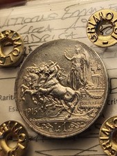 Rara VITTORIO EMANUELE III 1 LIRA 1916 PERIZIATA DA Grimoldi SPL