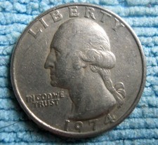 1974 LiBERTY Quarter Dollar