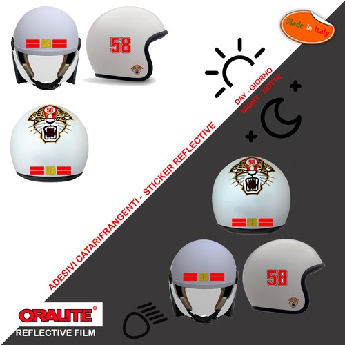 Adesivi casco rifrangenti