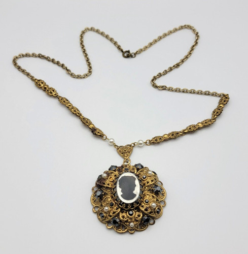 Vintage collana con ciondolo - vintage,